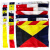谋福（CNMF）航海船用国际信号旗 字母数字旗满旗通语通讯旗 全套1号信号旗（1800*2100厘米）