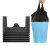 雨林军 手提式垃圾袋 黑色加厚背心式 一次性提手塑料袋 50只/捆 宽43x50cm 中厚 单位：捆