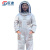 防蜂服马蜂防护衣3D空气棉透气网面连体服取蜜养蜂捉胡蜂服全套 天蓝色（送手套） XL