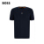 雨果博斯（HUGO BOSS）夏季印花弹力棉短袖T恤男女同款 489-蓝色 S