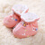 拉夏莉亚新生儿鞋子宝宝棉鞋婴儿不掉保暖鞋袜0-6-12月冬季外出 粉红色粉兔 0-18个月，脚长8-12cm