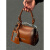 京逸今年流行夹子包包女2023新款高级质感原创小众复古手提包单肩斜挎 巧克力色