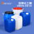 堆码桶化学实验室专用废液收集桶加厚化工塑料酒精废水桶20L25升 5L方桶-乳白色-配透气盖
