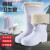 白色靴耐用高筒加棉靴雨鞋耐油耐酸工厂厨房保暖雨靴EVA胶 黑色高帮EVA(加棉) 40