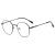 颖士2023新款不规则镜框镂空镜腿个性潮流平光镜装饰眼镜可配近视眼镜 黑框