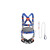 泰瑞恒安 五点式安全带 防坠消防作业安全带 全身式安全带 单独安全带 蓝灰色双大钩带绳带缓冲包1.8米