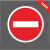 道闸杆反光标牌安全警示牌标志停车场指示牌出标识牌 禁止通行 40x40cm