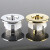 海斯迪克 洗手盆溢水孔盖 台盆(适用22-24mm)塞头 D款钛金(铜电镀) 2个