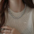 施家灰珍珠项链真多麻灰色珍珠轻奢小众颈链女毛衣链2014新品 10mm+元宝扣（45厘米链）