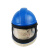 喷砂帽工业除锈除漆打沙防护头盔供氧风调温面罩防尘披肩服 供氧式弧形帽子 均码