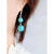 XCL天河石耳环简约日常清新感蓝色水晶珠宝耳饰气质长款S925银 秘鲁冰料天河石 通体银