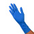 一次性PVC手套100只盒装美容按摩洗头发廊塑胶透明加长防水女工业品 蓝色丁晴加长12寸 50只 XS