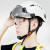达林韦尔工地安全帽带双护目镜ABS透气防砸工程建筑国标印字头盔 橙色帽+内透外墨 护目镜