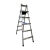 焊接铝梯行走梯铝焊梯可移动梯子工地梯子装修家用人字梯加厚梯子 加厚防滑11级3.6米