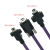 渤海工业相机数据线USB2.0A公转mini迷你带锁固定高柔拖链线屏蔽带磁环屏蔽传输连接线现货定制 紫色高柔 5米