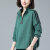 TAO HAN妈妈春装套头运动卫衣2024新款大码中老年女装长袖t恤洋气上衣 绿色 L(适合110斤以内)