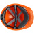 MSA梅思安 10172903 V-GardPE标准型安全帽 橙色PE帽壳 超爱戴帽衬针织布吸汗带 D型下颏带*1顶