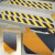欧杜（oudu）黄黑色警示胶带耐磨橡胶贴纸 宽20厘米*长10米