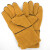海斯迪克 电焊手套 长款牛皮加厚焊工防火星手套 黄色33CM