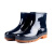 品之德 PVC低筒雨鞋牛筋底低帮雨靴工作水鞋胶鞋 PX--035 黑色 43码