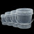 希万辉 塑料外卖打包装桶果酱桶塑料桶带盖密封小桶子胶水桶 4L透明色 （2个）