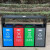 户外分类不锈钢果皮箱三分类环卫小区公园垃圾桶景观 简约四分类