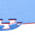 赫思迪格 JG-240 泡沫拼接地垫 武术训练垫舞蹈体操垫 2.5cm厚红蓝-T型纹 1米*1米