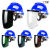 配安全帽式支架面屏面罩防护冲击头戴式焊帽电焊工专用烧氩弧焊接 透明 面屏+支架