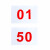 昊鹰  运动会比赛号码布运动员号码布牌彩色号码簿 数字01-50（50张）整套 不可自选