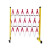 柯瑞柯林 玻璃钢管式伸缩围栏 电力施工安全隔离围栏 红白伸缩护栏 红色  3*1.2m 1件装