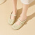 大东（dusto）穆勒鞋女鞋2024春季新款甜美可爱方头套脚懒人拖低跟单鞋1607 米色 35