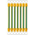 今收国标黄绿双色光伏接地线 太阳能板连接线跨接桥架软铜线小黄线 长250mm孔5mm（100条） 国标黄绿线4平方