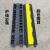 线槽减速带橡胶电线保护槽PVC室内户外地面过线槽护线电缆压线板 室内黄色小一(槽径39*12mm)