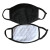 劳保佳  棉布口罩莫代尔棉口罩  独立包装口罩  外黑内白方格太空棉口罩  独立装外黑内白加厚