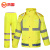 鸣固 分体式雨衣雨裤套装防汛反光雨衣可定制 荧光黄 XL