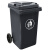 蓓尔蓝 户外垃圾桶大号 100L 加厚商用物业小区环卫塑料桶带盖果皮箱LJT2208 灰色