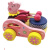 聚品阁木制儿童小拉车玩具0-3岁婴儿手拉车拖行玩具拖拉学步木制拉绳 小青蛙拉车 1个