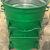 360L市政环卫挂车铁垃圾桶户外分类工业桶大号圆桶铁垃圾桶大铁桶 绿色 1.5mm厚带轮无盖