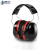 穆运 工业隔音耳罩降噪安全防护耳罩工地工厂噪音作业防护头戴式 X6舒适红黑款