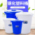 酒店塑料环保工业收纳大号餐厨垃圾桶水桶商用带盖大容量圆形户外 330型(200升)+盖 (白色)