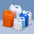 工业级带盖酒精桶塑料壶油桶酒壶密封桶塑料桶扁桶1L升-10L升多色可选可配置内盖 3L-乳白色