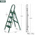 巴芬 铝合金伸缩人字梯 加厚折叠多功能便携升降五步小楼梯 【亚丁绿超宽踏板】三步家饰梯