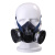 仁聚益重松TW02S 双罐防尘防毒面具自吸过滤式防毒面罩化工喷漆防粉 TW02S+T/OV(防毒滤盒2只） M