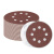 卡夫威尔-6孔红砂拉绒自粘砂纸磨片(100片装）YS4650-125mm（60#）