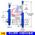 50缸径液压油缸双向液压缸升降式油顶3吨小型液压缸液压顶千斤顶 50400实心电镀