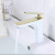 TIFICY 面盆黑金色浴室创意单孔冷热加长水龙头 白金矮款