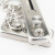赫思迪格 304不锈钢防盗链 安全门扣 内扣锁门 加厚链条 拉丝钢(免打孔) HGJ-1417