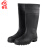 者也 多功能高筒雨靴 1双 黑色标准款 防汛劳保防滑防水雨靴 43码