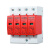 浪涌防雷保护器220V2P一级t1家用电涌模块4P40A60a380V 红色 20KA2P单相220V