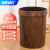 海斯迪克 HKY-264 复古仿木纹垃圾桶 客厅厨房饭店酒店垃圾桶 原木色